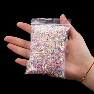 Lentejuelas brillantes de PET con forma de estrella de cinco puntas para decoración de uñas y maquillaje corporal, paquete de 10 g - Product Image 4