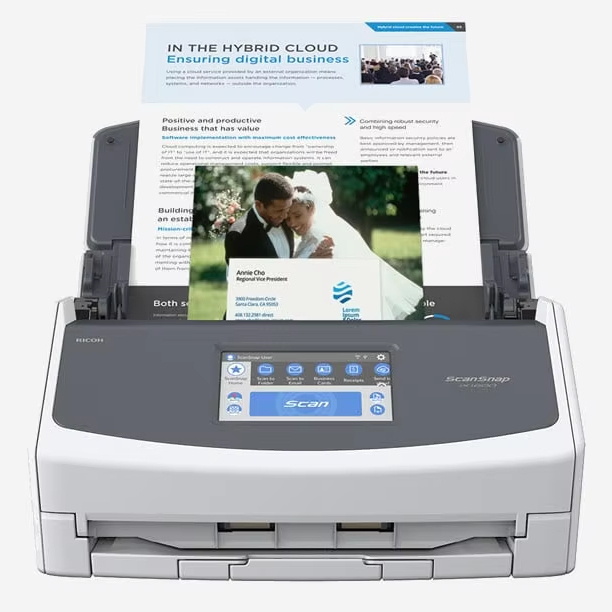 ScanSnap IX1600 Touch Screen Desktop Document Scanner-3-Year Warranty Gray in Stock