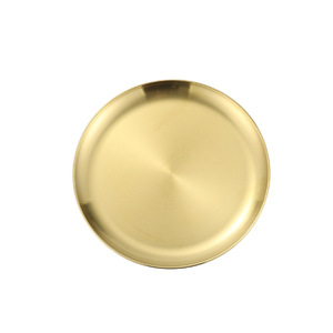 Plato Redondo de Acero Inoxidable Color Dorado con Borde Grueso para Barbacoa, Hot Pot y Asados, con Logotipo Personalizable - Product Image 5