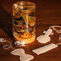 Set de Regalo de Té en Bolsitas con Formas Especiales de Dunhuang, Taza Giratoria de Montaña Distante, Sutra del Corazón Dorada, Posavasos de Madera de Haya, Souvenir de Lujo
