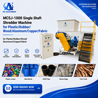 Déchiqueteur de plastique à axe unique MCSJ-800, efficace, pour la récupération automatique des déchets de copeaux et le broyage des câbles en cuivre.