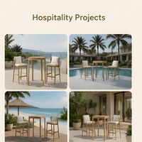 Chaise de jardin pour hôtel, mobilier en teck, table d'extérieur, chaise de bar, chaise en rotin, tabouret de bar, protection solaire imperméable