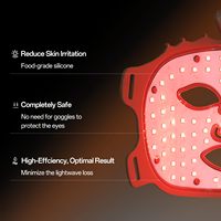 Masque facial LED en silicone pour la luminothérapie, 7 couleurs, lumière rouge, infrarouge proche, appareil de soin du visage portable