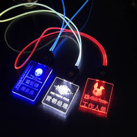 Placa de Identificación Electrónica LED Luminosa, Alta Luminosidad, Impermeable, Marco Acrílico Ultrafino, Funciona con Batería, Forma y Tamaño Personalizables, 1 Año de Garantía