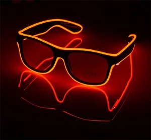 نظارات مضيئة Led متوهجة جذابة بالأسلاك المشغلة للصوت الملونة لتزيين الهدايا