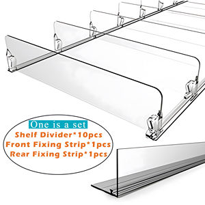 10 pièces entrepôt supermarché fournitures gondoles Supermercado fil pharmacie de détail en plastique entrepôt étagère diviseur - Product Image 2