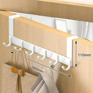 Badkamer Keuken Aluminium Huis Over Deur Terug Hoed Sleutel Haak 5/6/7 Haken Hanger Rek Voor Kleding