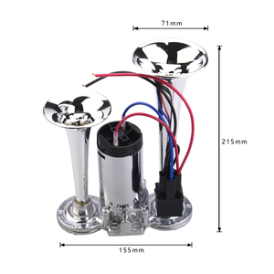 Kit de klaxon d'air universel 12V 24V 600dB à double tonalité, <span class=keywords><strong>trompette</strong></span> super puissante avec compresseur pour moto, voiture, bateau, <span class=keywords><strong>camion</strong></span> - Product Image 4