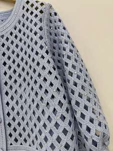 Nuevas llegadas de Bettergirl, Primavera 2026, Nuevo conjunto de vestido con tirantes y cárdigan de punto calado con diamantes, estilo francés elegante y moderno. - Product Image 4