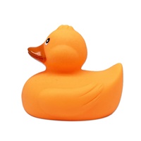 Lot de mini canards de bain jaunes en PVC personnalisables avec logo, jouets couineurs pour baignoire