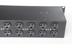 Fabbrica 20A US Edison Rack di distribuzione scatola con L21-30 Twistlock 3 fase di potenza In & Output materiale In alluminio Distro - Product Image 6