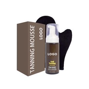 مجموعة موس التسمير الذاتي العضوي النباتي مع قفاز، تمنح لونًا طبيعيًا للجسم بدون خطوط، مقاوم للماء، للبشرة السمراء، علامة تجارية خاصة - Product Image 6