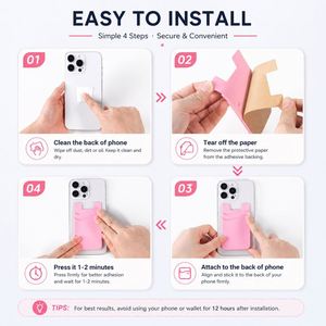 Autocollants promotionnels en silicone pour cartes de crédit, autocollants de protection arrière de téléphone double couche, porte-cartes personnalisé - Product Image 4