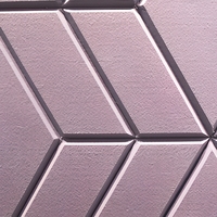 Panneau mural en V rainuré beige en fibre de polyester, panneau acoustique décoratif pour revêtement mural intérieur de bureau