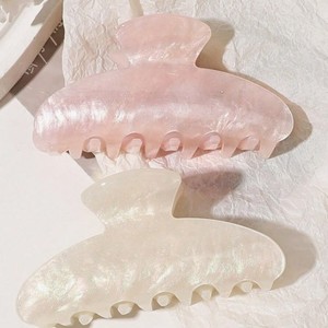<span class=keywords><strong>Pince</strong></span> à <span class=keywords><strong>cheveux</strong></span> semi-ronde en acrylique nacré effet <span class=keywords><strong>nacre</strong></span>, élégante, pour femme, avec logo personnalisé, vente en gros - Product Image 1