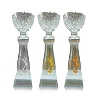 Piala Golf dan Penghargaan Patung Pegolf dari Kaca Kristal