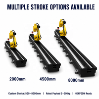 Rail de guidage linéaire pour bras robotique robuste, rail au sol à sept axes avec moteur et engrenage pour l'automatisation des robots de soudage