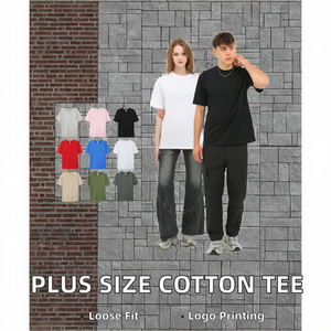 Vente en gros – T-shirt décontracté en coton 100 % respirant et infroissable pour homme, coupe ample, 180 grammes, personnalisable avec logo, grandes tailles, tricoté - Product Image 2