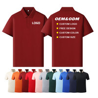 Polo de golf de luxe uni noir pour homme en polyester et coton, personnalisé avec logo brodé, vente en gros