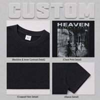 Camiseta vintage de 300g con lavado pesado, estilo americano, textura desgastada y estampado personalizado, de marca a la moda.