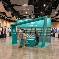 Stand d'exposition portable en aluminium LED moderne de 10x20 pieds, personnalisé, avec étagère, pour la publicité et les salons professionnels