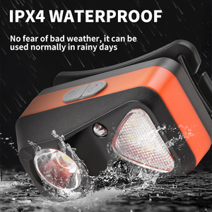 Cảm biến chuyển động đèn pha ngoài trời đầu đèn 500 lumens xte Led 6 chế độ ánh sáng màu đỏ có thể sạc lại khẩn cấp ánh sáng cắm trại đèn pha - Product Image 4
