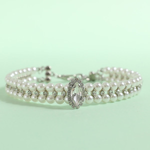 Colliers pour animaux de compagnie mignons avec perles et strass pour chiens et chats de petite et moyenne taille, style bijoux tendance toutes saisons - Product Image 2
