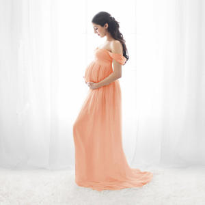 Vestidos de maternidad sexys para mujeres embarazadas, maxivestido de utillaje de fotografía, <span class=keywords><strong>ropa</strong></span> de gasa para sesión de fotos - Product Image 2