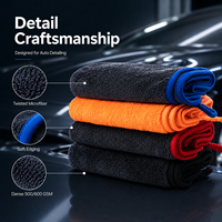 Serviette de séchage en microfibre professionnelle pour detailing automobile, marque privée, 500GSM 600GSM, absorbante, à boucles torsadées, pour lavage de voiture