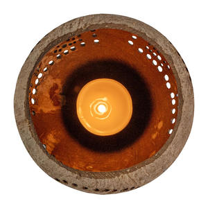 Coco <span class=keywords><strong>Casa</strong></span> 4X3.3 Pouces <span class=keywords><strong>Bougeoirs</strong></span> En Coquille De Noix De Coco Bols De Noix De Coco Tan Fabriqués À La Main pour Bougies - Product Image 2