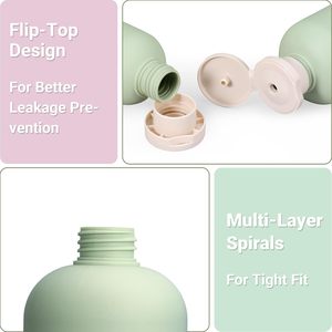 Bouteille de shampooing en plastique vert HDPE écologique personnalisée de 16 oz, pot de lotion pour le corps de 8 oz - Product Image 6