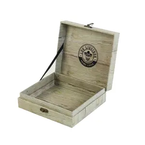 Luxus Design Karton Pappkarton Geschenk verpackung Benutzer definierter Druck Holz streifen Premium Dekorative Holz Aufbewahrung sbox