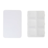 Valise portable en plastique avec 6 compartiments, boîte de rangement pour pilules, conteneur, logo personnalisé