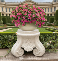Support de pot de plante en résine, grande base irrégulière sculptée, décoration artistique, décoration architecturale de jardin, tendance