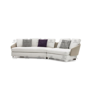 <span class=keywords><strong>Housse</strong></span> de <span class=keywords><strong>canapé</strong></span> ronde à <span class=keywords><strong>Angle</strong></span> de Section grise, Design moderne en tissu, pour salon, hall <span class=keywords><strong>d</strong></span>'entrée - Product Image 5