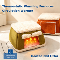 Niche pour chat en peluche à motif uni, confortable, pour petit chien, abri en feutre, tente chauffante, lit respirant, durable et pliable