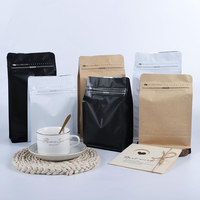 Gardez le café frais Sacs d'emballage de grains de café expresso scellés à fond plat de qualité supérieure sans valve