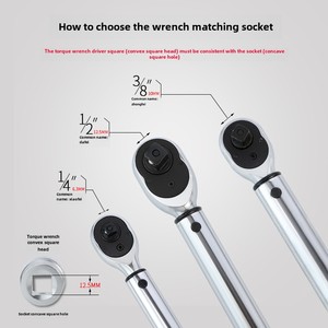 Llave dinamométrica de trinquete ajustable Ariter Prevention Type de 1/4 de pulgada para reparación de automóviles - Product Image 3