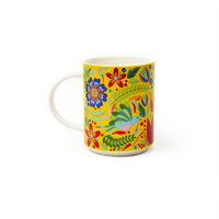Tasse en porcelaine sérigraphiée Excelsa Mexican Flowers 30 cl, céramique multicolore pour cadeaux