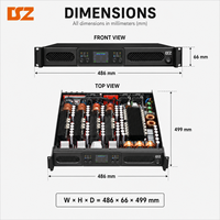 Amplificateur de puissance numérique PA de classe D 4*2500W, amplificateur de puissance PFC à 4 canaux à large plage de tension pour système de sonorisation de scène