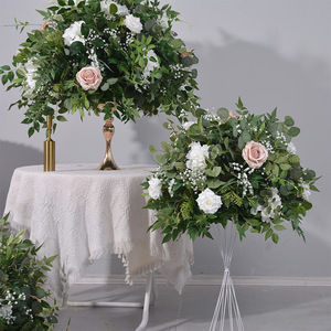Nova Chegada: Arranjo Floral Artificial de Rosas Brancas e Verdes em Bola para Decoração de Centro de Mesa de Casamento - Product Image 6