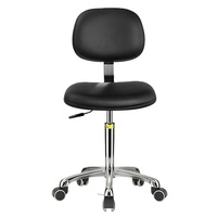 Chaise de bureau en cuir antistatique ESD pour laboratoires, ateliers sans poussière, fonction de levage et de rotation pour les écoles et les entrepôts