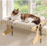 Repose-pieds pour chat sur le rebord de la fenêtre, lit suspendu robuste pour chat avec coussin doux, hamac de repos pour animaux domestiques d'intérieur pour les chats de grande taille