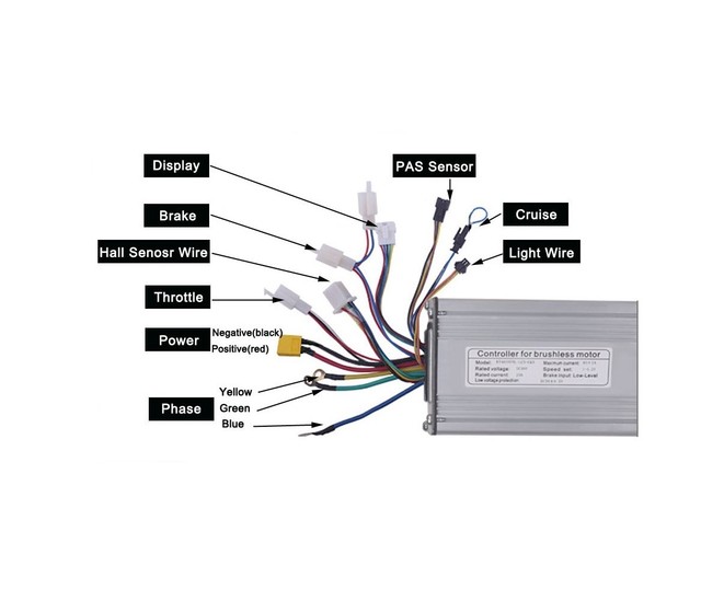 ODM  Brushless DC Motor Controller 48V  60V 45A  Motor Driver Controller for Ebike and E Scooter
