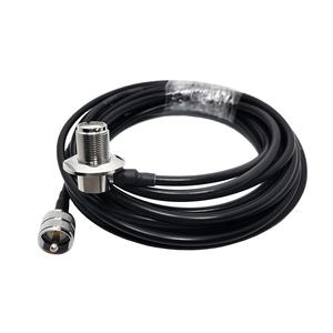 Kabel Uhf <span class=keywords><strong>Pl</strong></span>-259 jantan ke Uhf So-239 betina untuk colokan antena mobil konektor Rf RG58 perakitan kabel Jumper hitam - Product Image 1