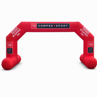Arche gonflable géante personnalisée avec logo d'usine, imperméable, avec éclairage LED pour la ligne de départ/arrivée de marathon