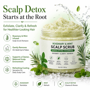 Tratamiento Capilar 2 en 1, Exfoliante y Champú con Aceite <span class=keywords><strong>de</strong></span> Menta y Romero para Limpiar en Profundidad y Eliminar la Acumulación - Product Image 2