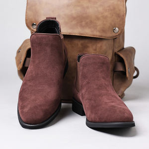 Botas Oxford Chelsea Chukka para Hombre, Zapatos de Vestir con Cordones, Parte Superior de Cuero PU y Gamuza, Zapatos Casuales de Moda para Hombre - Product Image 2