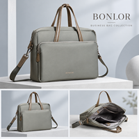 Sac fourre-tout de luxe OEM pour ordinateur portable, mallette résistante à l'eau avec bandoulière détachable et compartiments multiples pour le bureau et les voyages