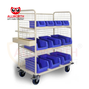 बहु-कार्यात्मक लोकप्रिय एक्सप्रेस पाउडर लेपित वर्कप्लेट परिवहन ट्रॉली ले जाने के लिए सुविधाजनक - Product Image 4